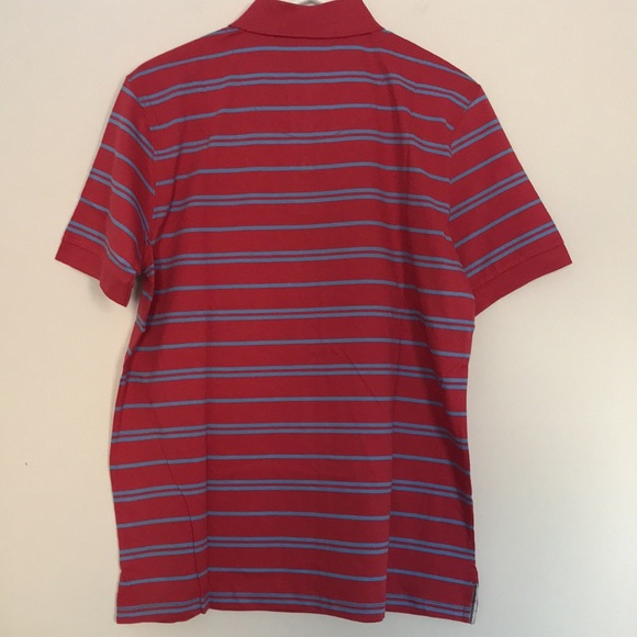 NEW Joseph Turner UK Golf Polo Shirt Striped Medium Red & Blue - Picture 2 of 11